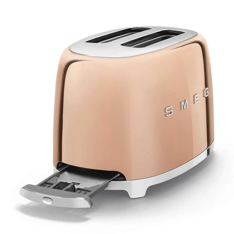 Grille-pain rétro SMEG TSF01RGUK 2 tranches, style années 50 – Or rose (2025)