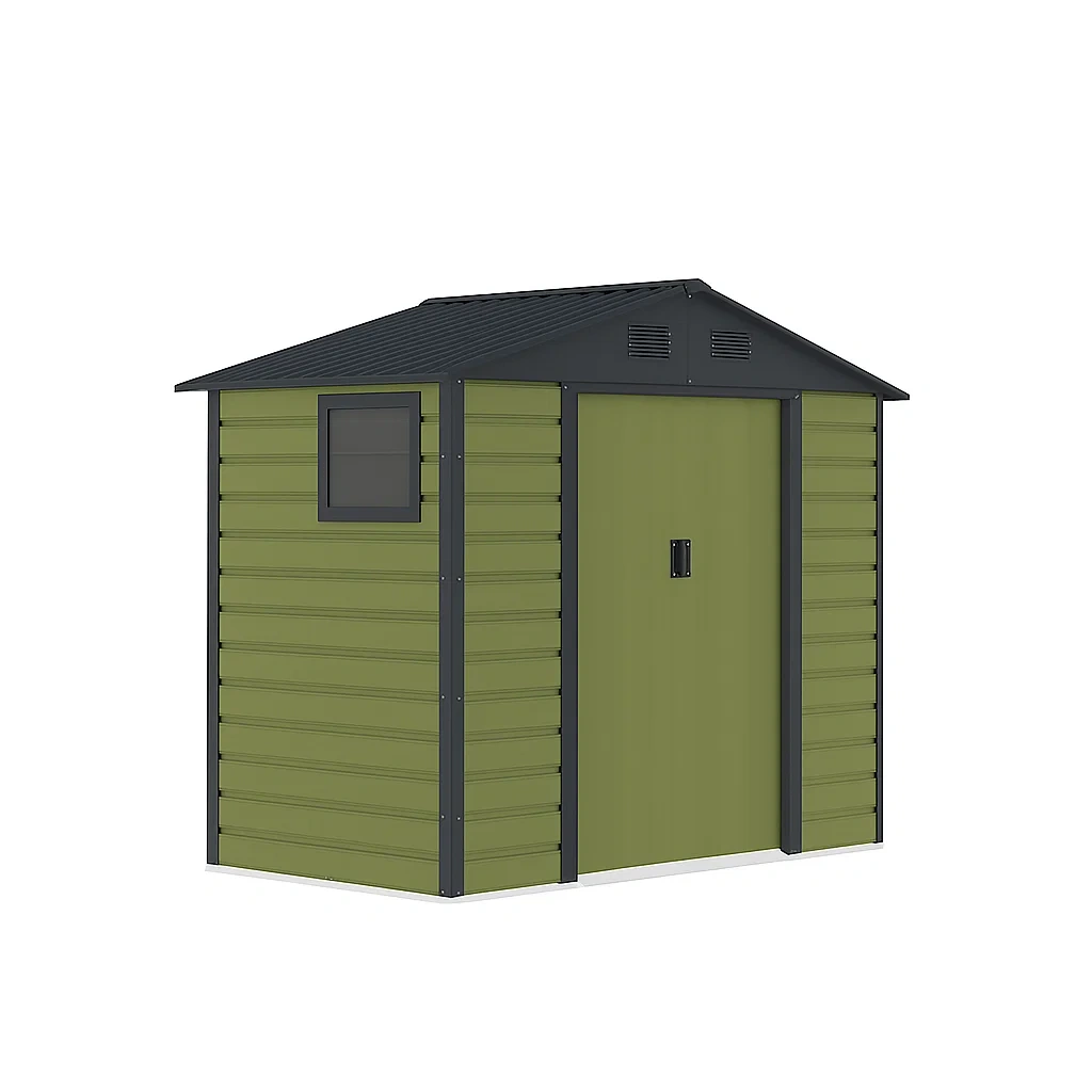 Abri de jardin en acier galvanisé vert, 3,88 m² - DhAiAQA134Hz