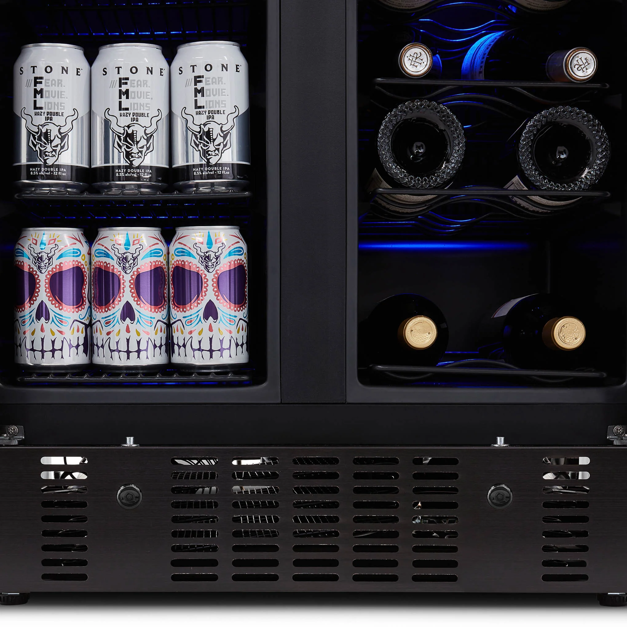 2025 Newair® Indbygget køleskab med dobbelt zone – 60 dåser og 18 flasker – 24