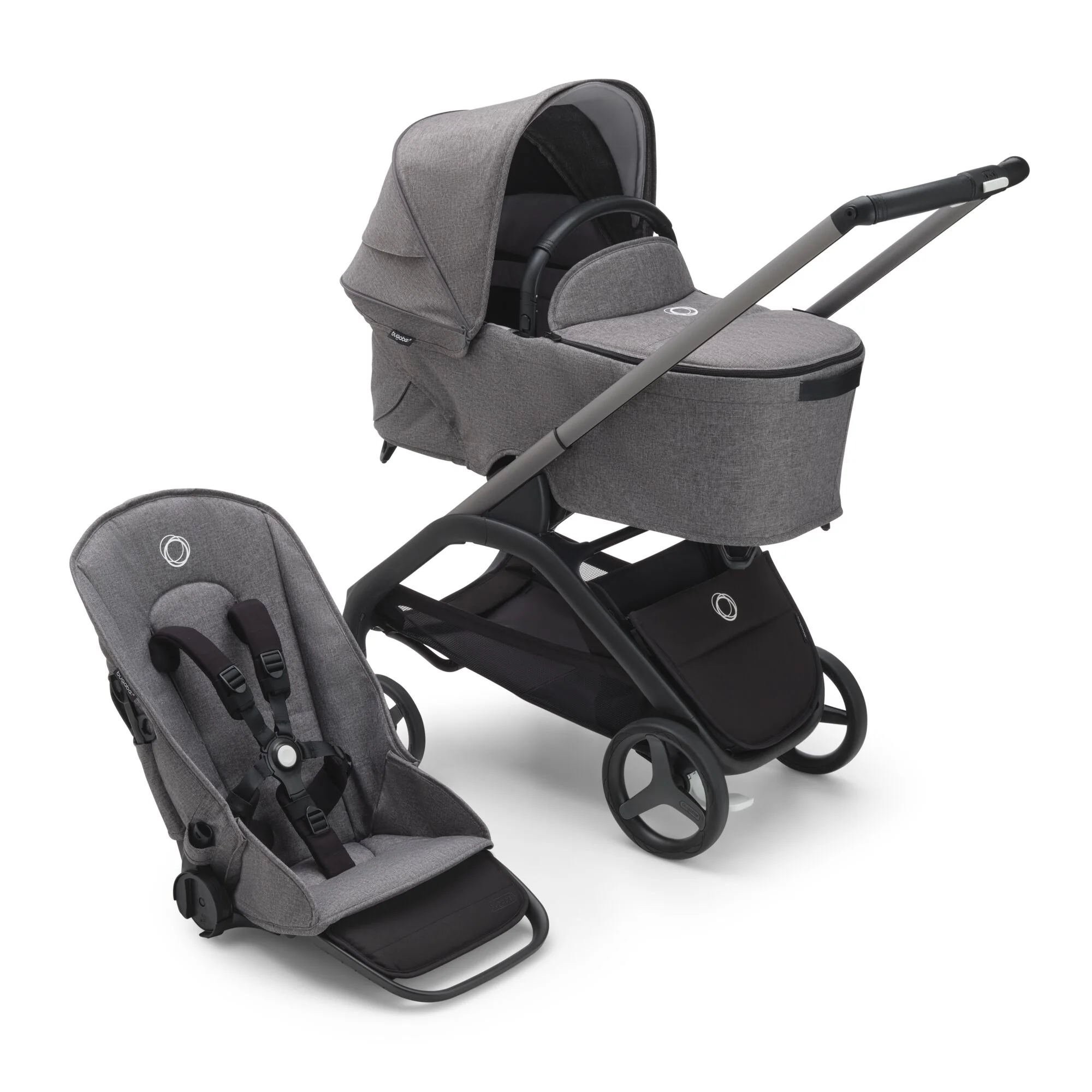 2025 Bugaboo Dragonfly komplet klapvogn med vugge - forudbestil
