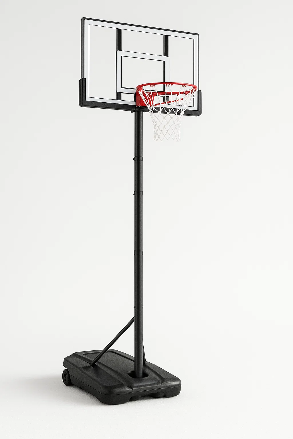 Panier de basket-ball réglable en plastique noir pour extérieur 110×70×305 cm aDtyEOoP92ke