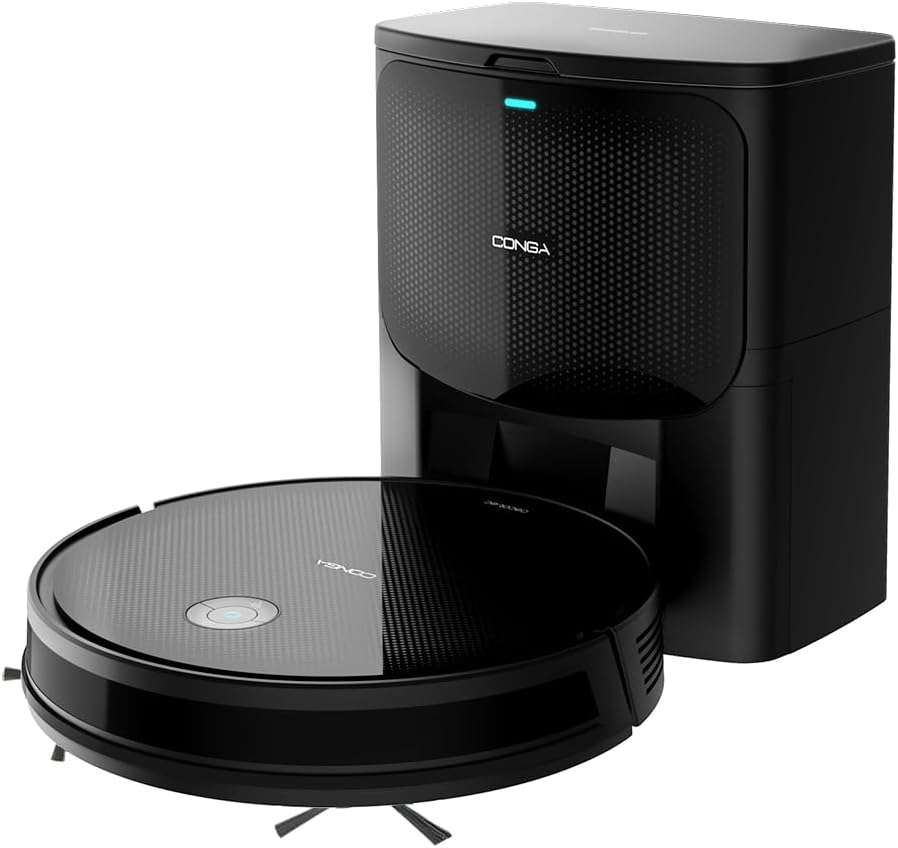 Aspirateur robot Cecotec Conga 999 Map X-Treme avec navigation gyroscopique. Moteur d'aspiration 2000 Pa, 2 brosses latérales, 2 serpillères, autonomie de 120 minutes, application et télécommande.