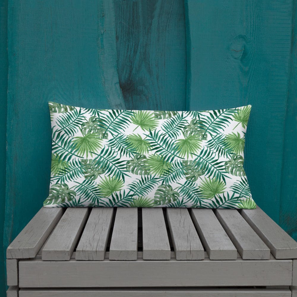 Tropical Leaves Premium Throw Pillow