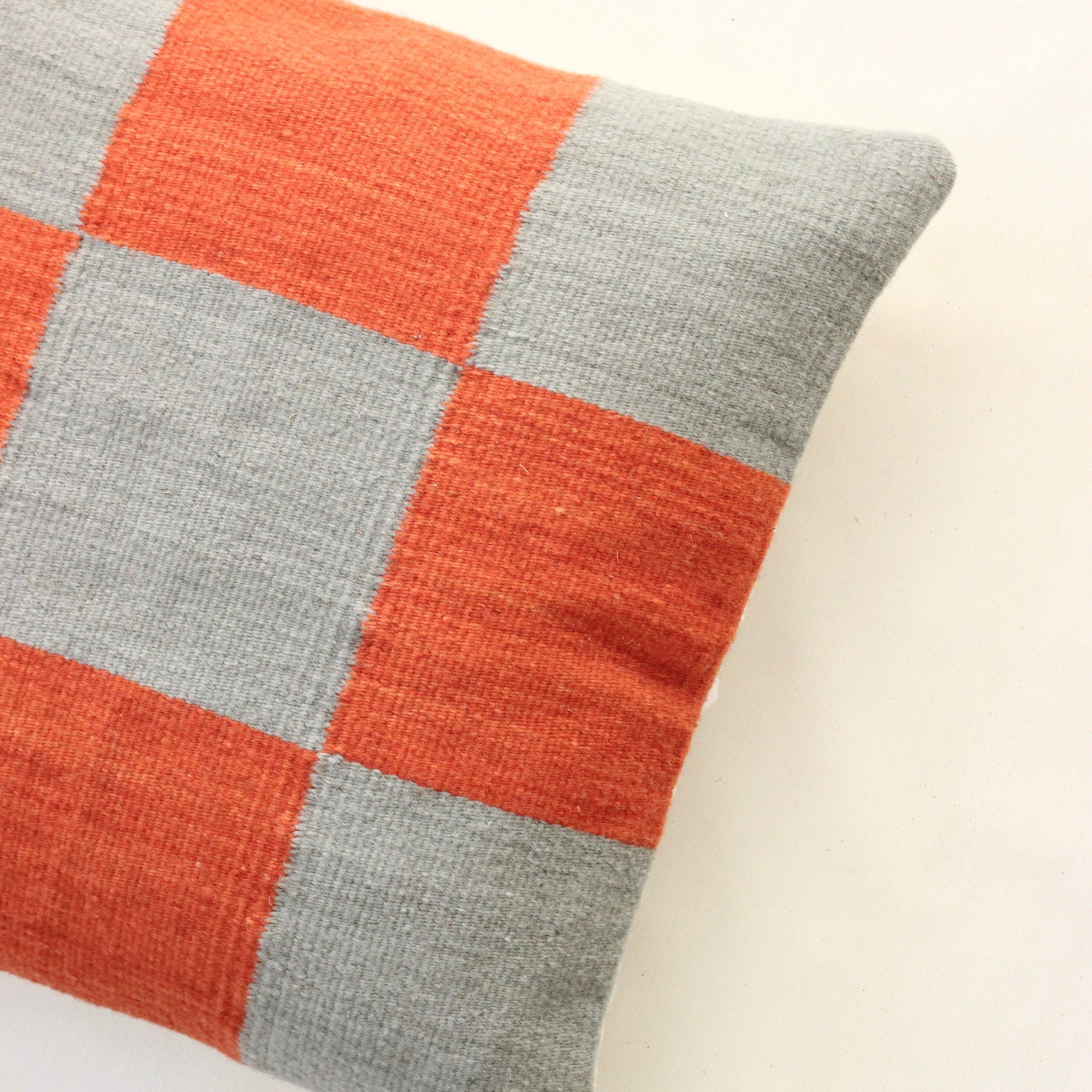 Pillow 10: Orange + Sage