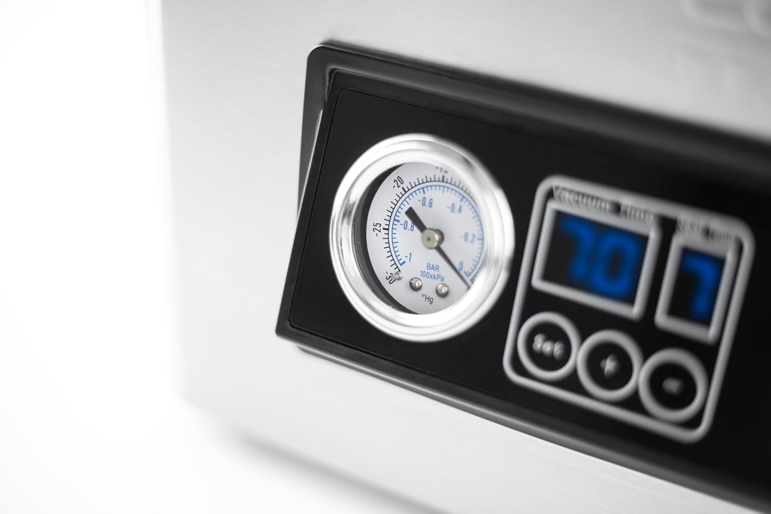 CASO VacuChef 40 – Professioneller Kompakt-Vakuumierer – Leistungsstarke Vakuumleistung von 70 l/min – 3-Liter-Kammer – Edelstahl