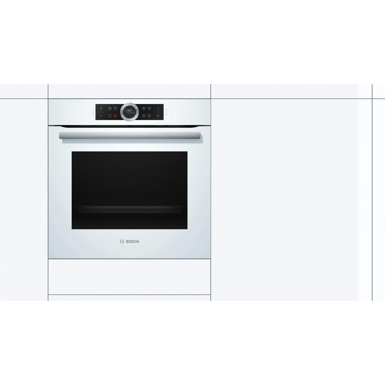 Bosch HBG675BW1 Multifunktionsbackofen, 3,6 kW, 71 l, Klapptür, 13 Kochfunktionen, Energieeffizienzklasse A+ – Weiß