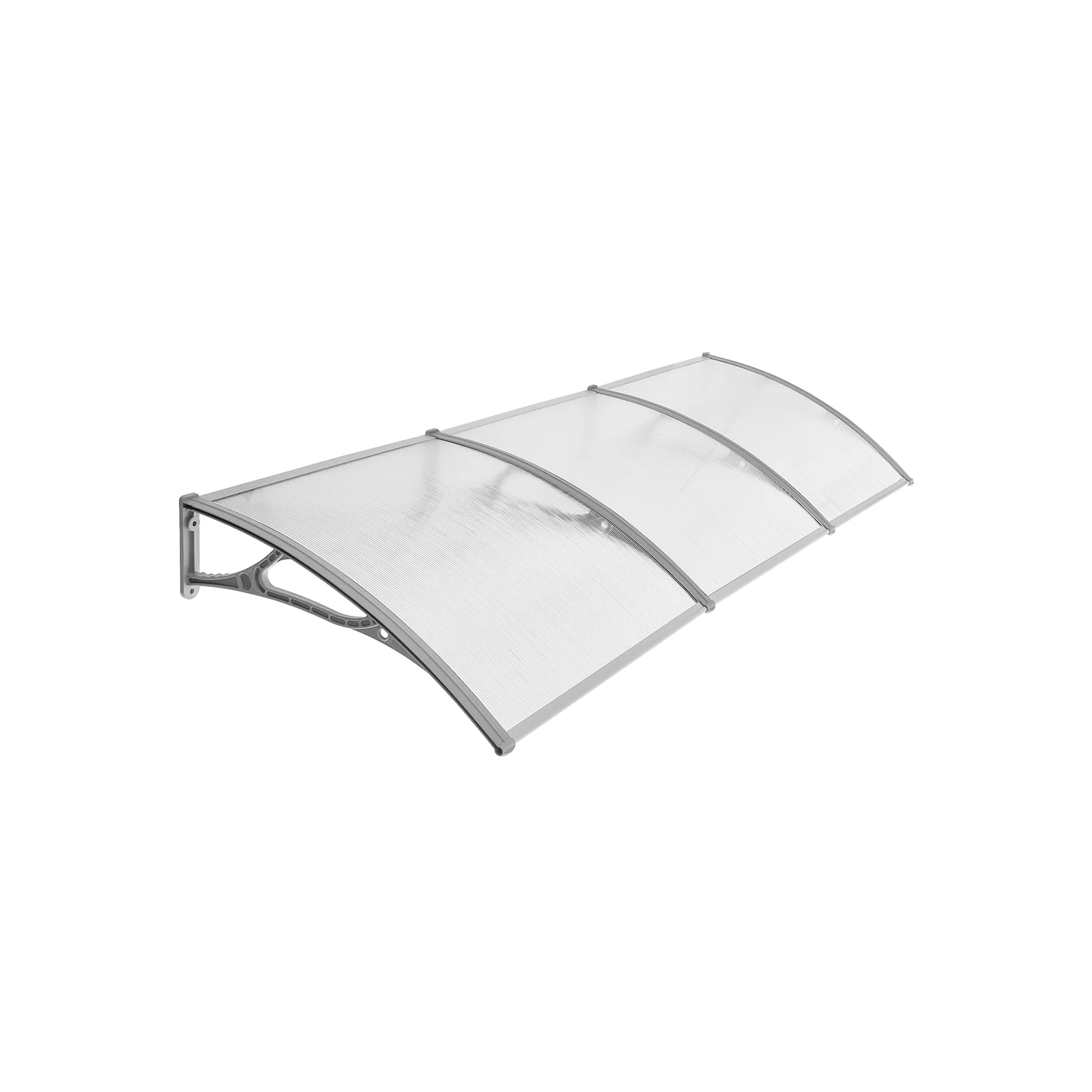 2025 SONGMICS Skrånende Dørmarkise 275 x 90 cm. Transparent Grå