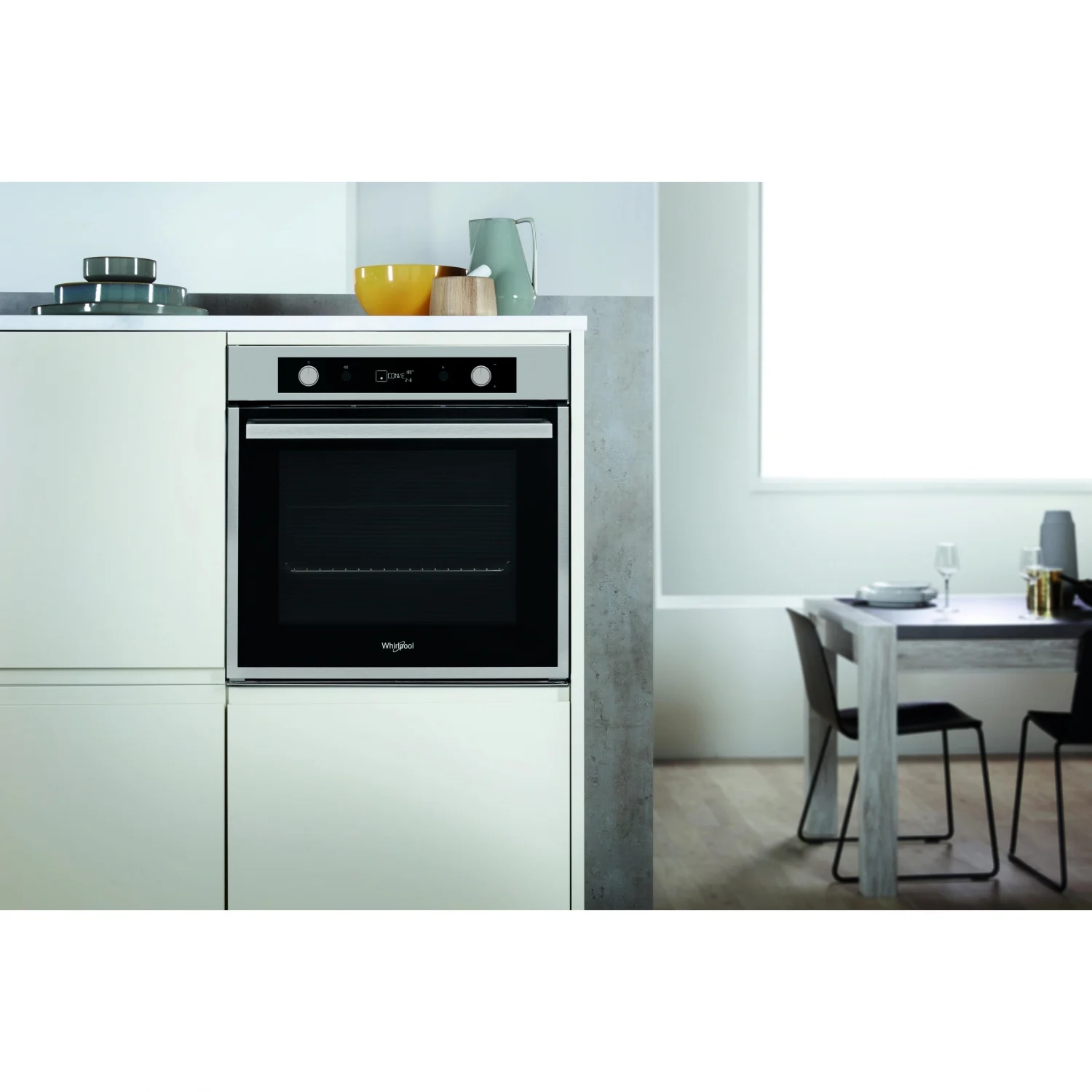 Whirlpool Pyrolyse-Backofen OAKZ9-379P, 3,65 kW, 73 l, Klapptür, 5 Kochfunktionen, Energieeffizienzklasse A – Edelstahl