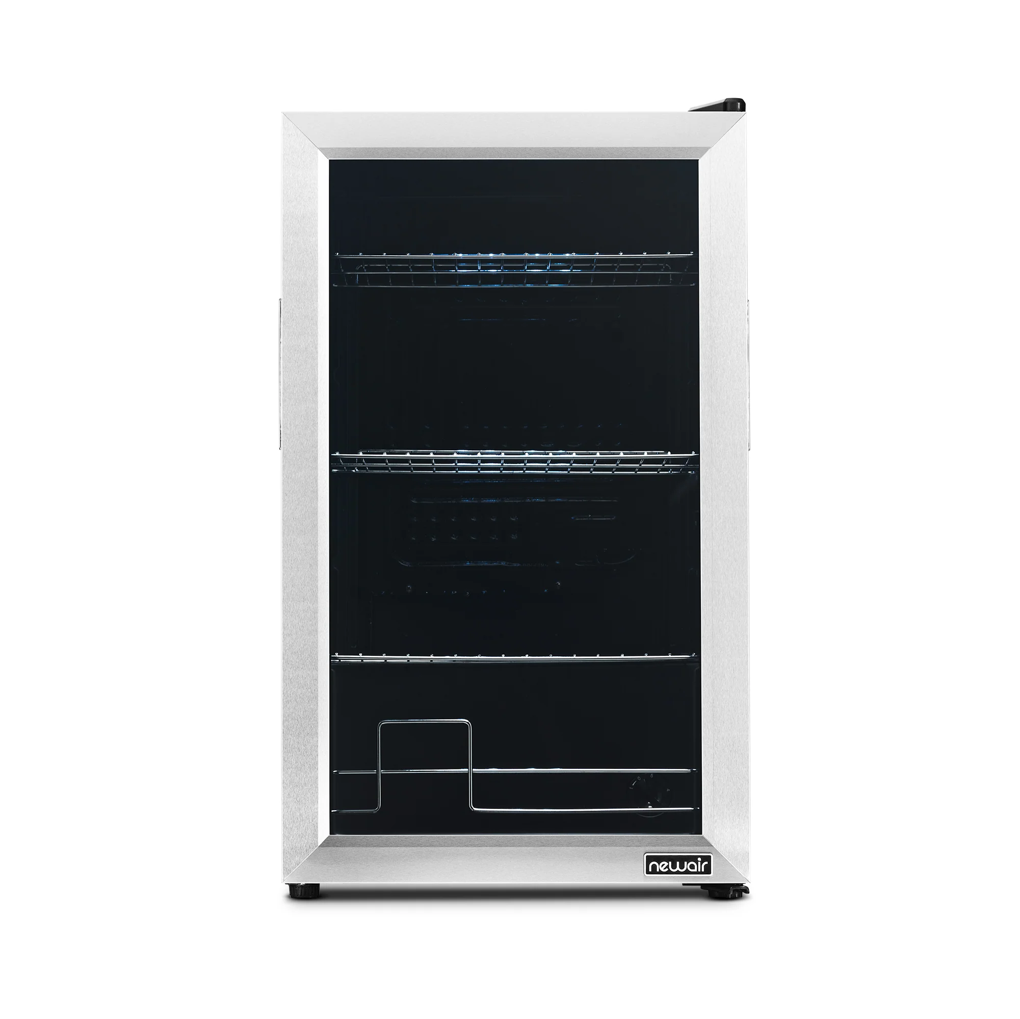 2025 Newair® Fritstående drikkevarekøleskab i rustfrit stål – 100 dåser – 16,93