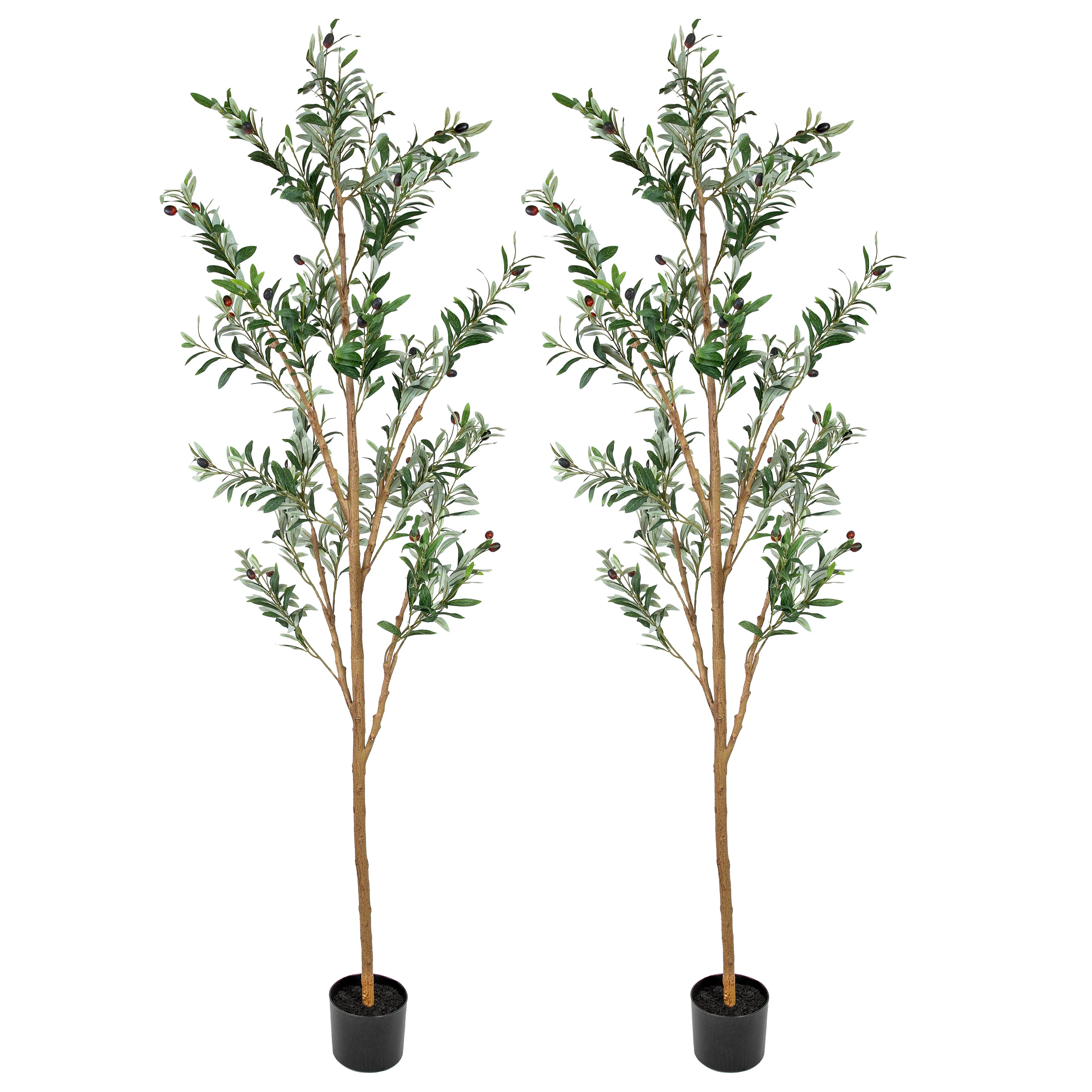 Olivier artificiel en pot 2025 avec feuilles en soie par Sunnydaze