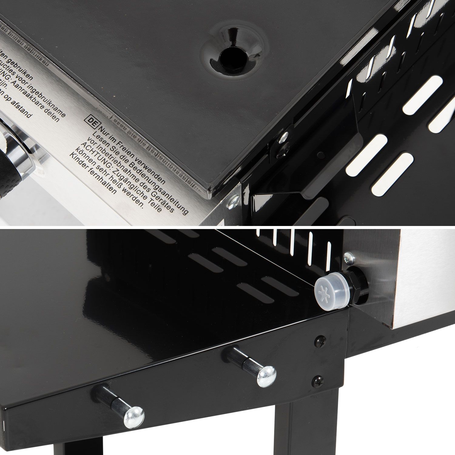 Mérida Gasgrillplatte mit 3 Brennern + Wagen