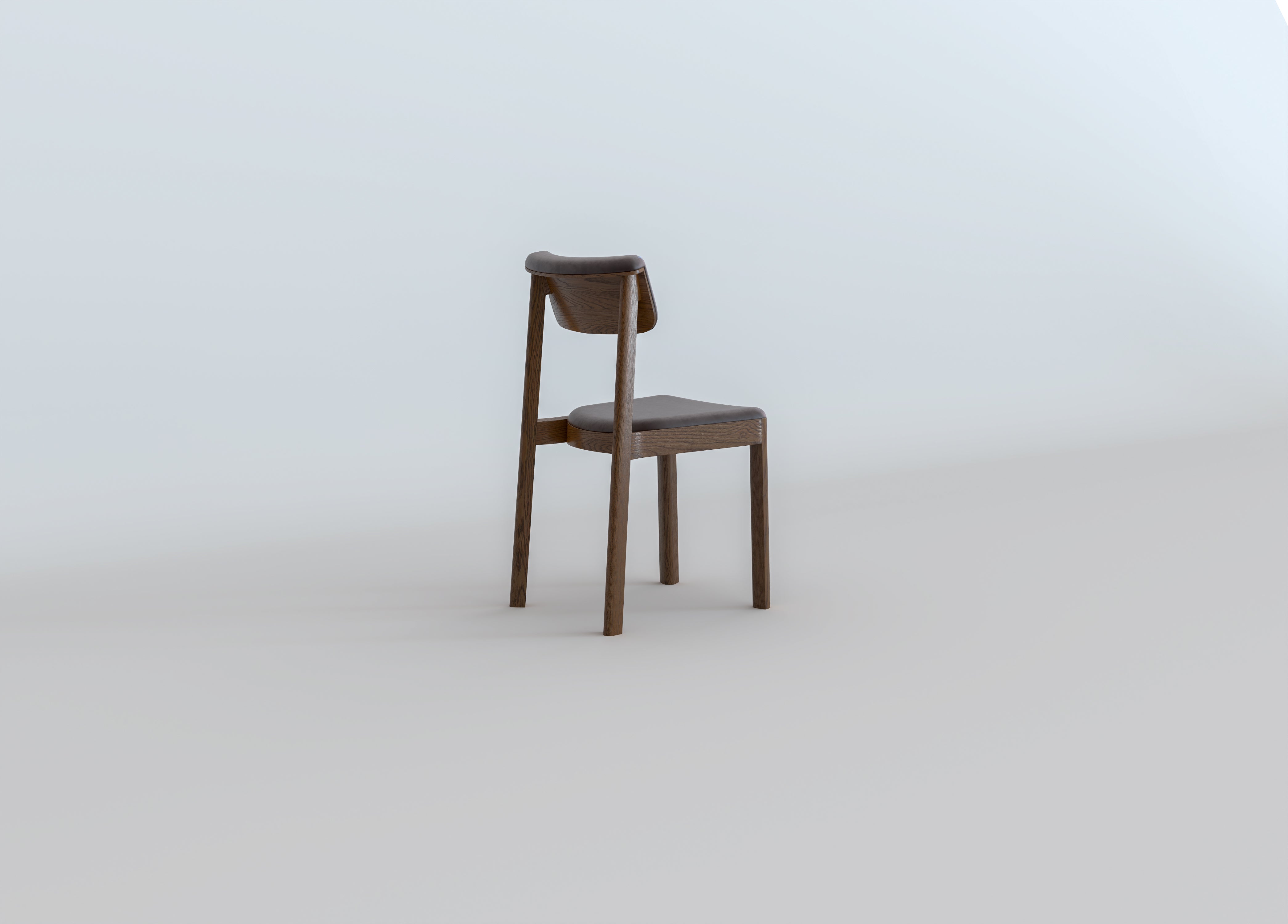 Noki Dining Chair | Espresso Oak with Leather