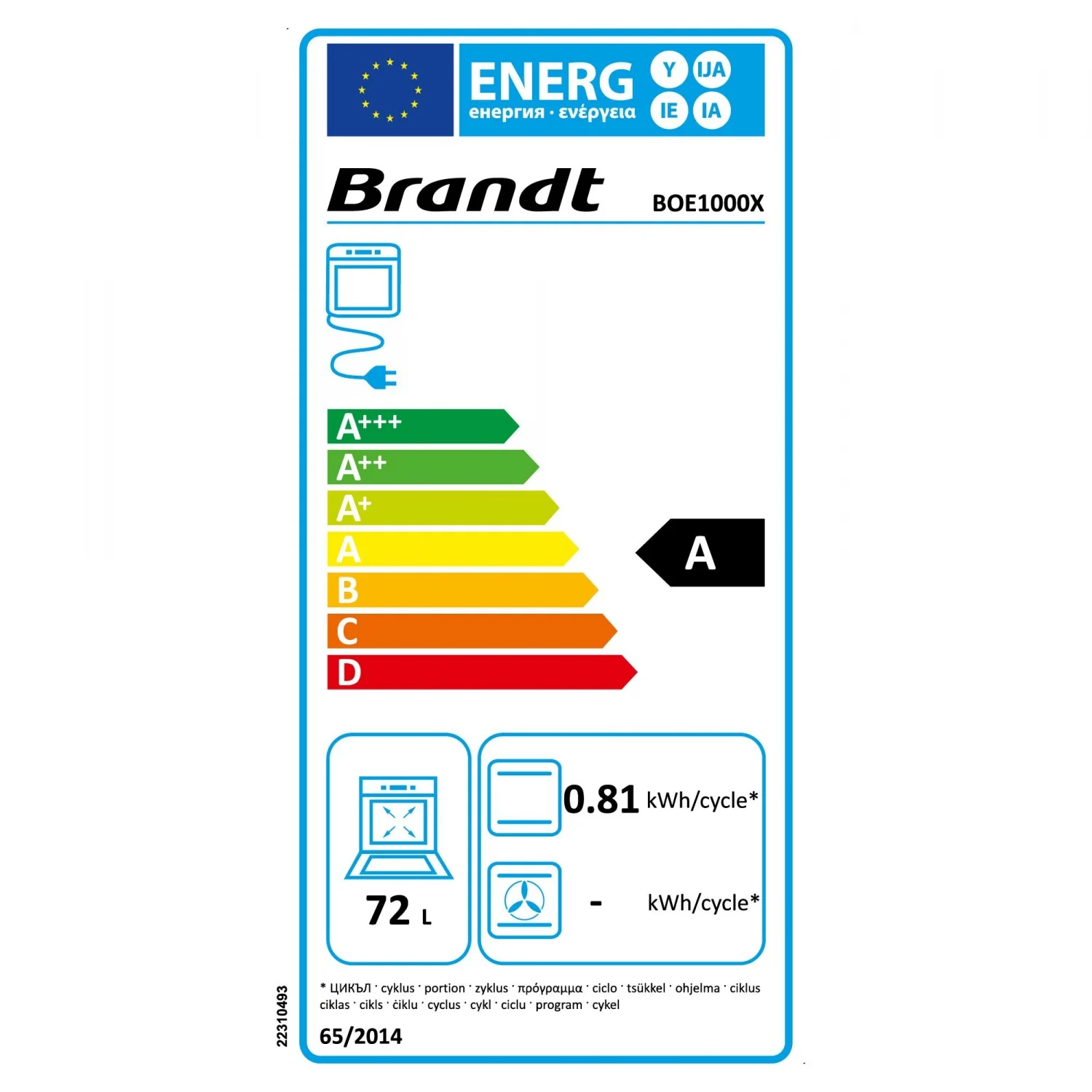 Brandt BOE1000X Multifunktionsbackofen - Edelstahl