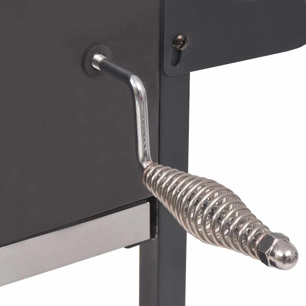 Vidaxl Holzkohlegrill mit unterer Ablage, Schwarz