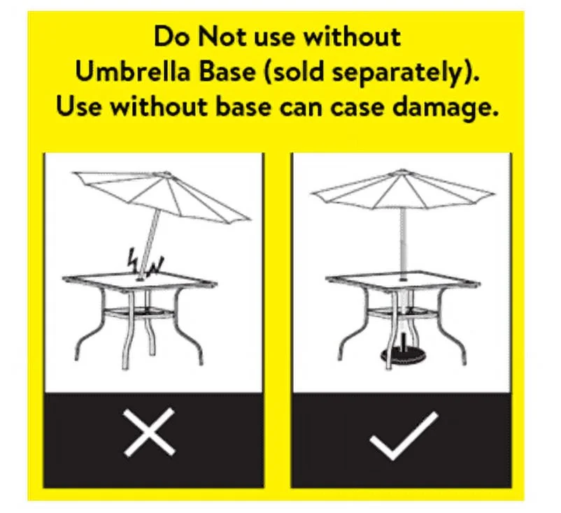2025 Mainstays Albany Lane 6-delt udendørs spisebordssæt med parasol. Stål. Rød