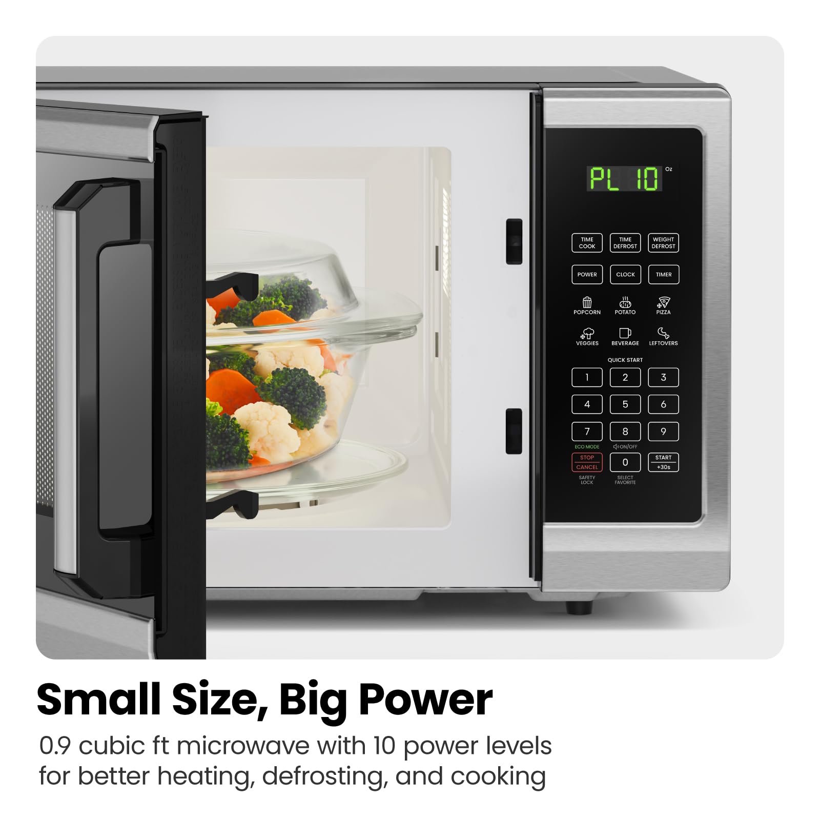 Micro-ondes de comptoir en acier inoxydable Chefman Essentials 2025