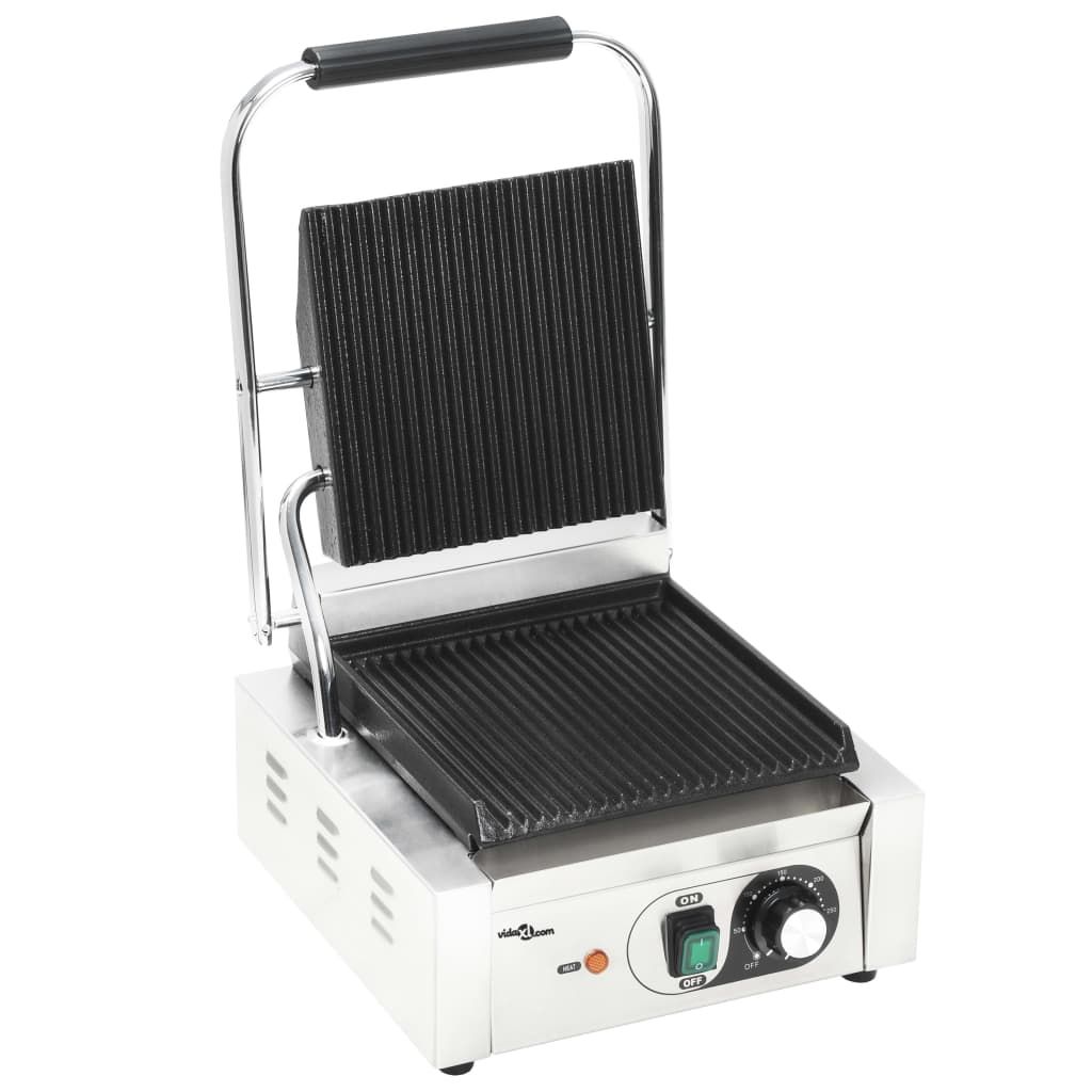 Ribbegrill i rustfrit stål 1800W 31x30,5x20cm Vidaxl