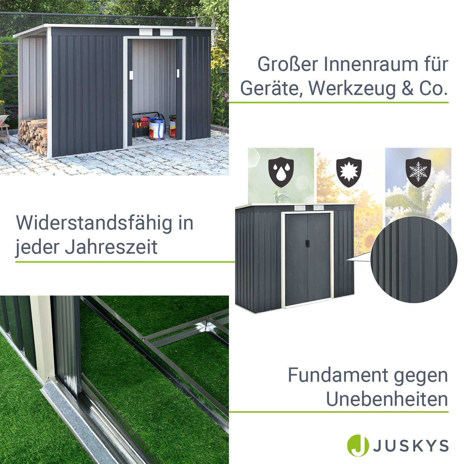 Abri de jardin métallique 2025 avec rangement pour bûches