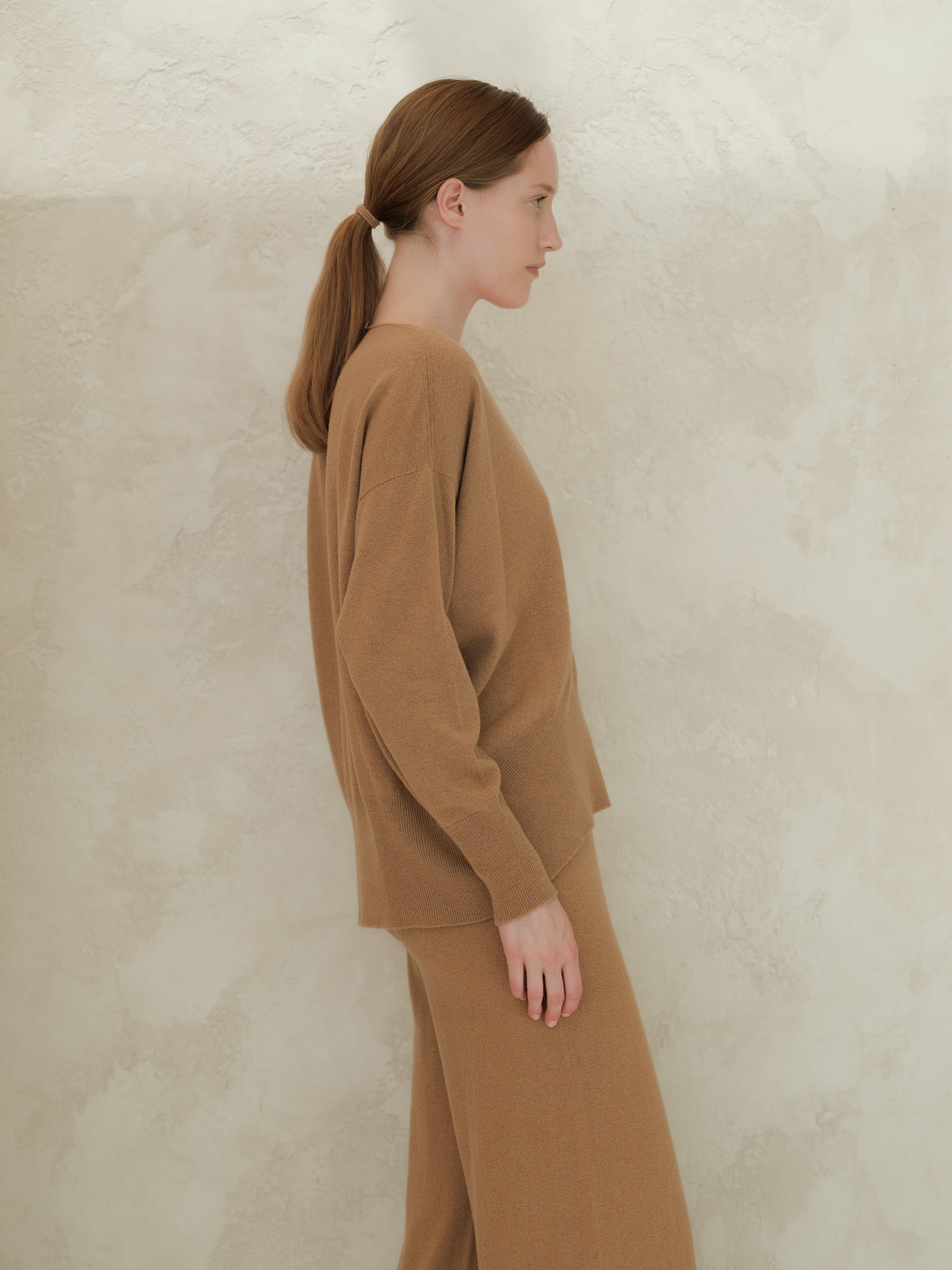 Wool & Cashmere Mix Maxi V-Neck Sweater