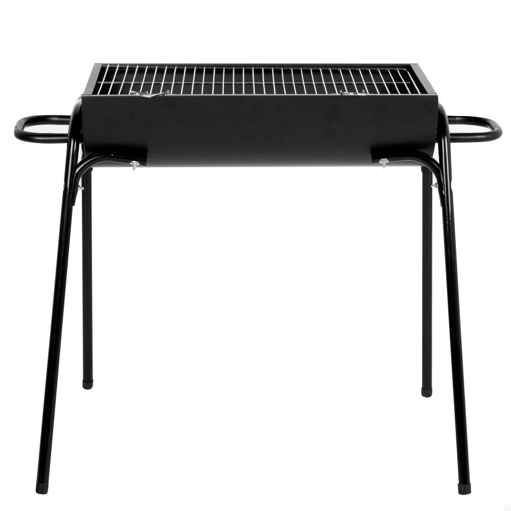 Tragbarer Stahlgrill 91 x 33 x 71 cm - Aktive. Schwarz