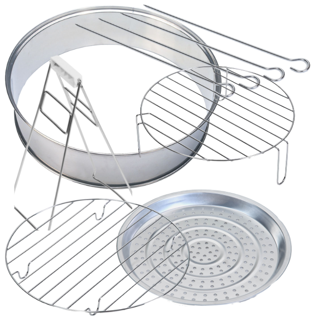 1400-W-Halogen-Konvektionsofen mit Erweiterungsring und Zubehör