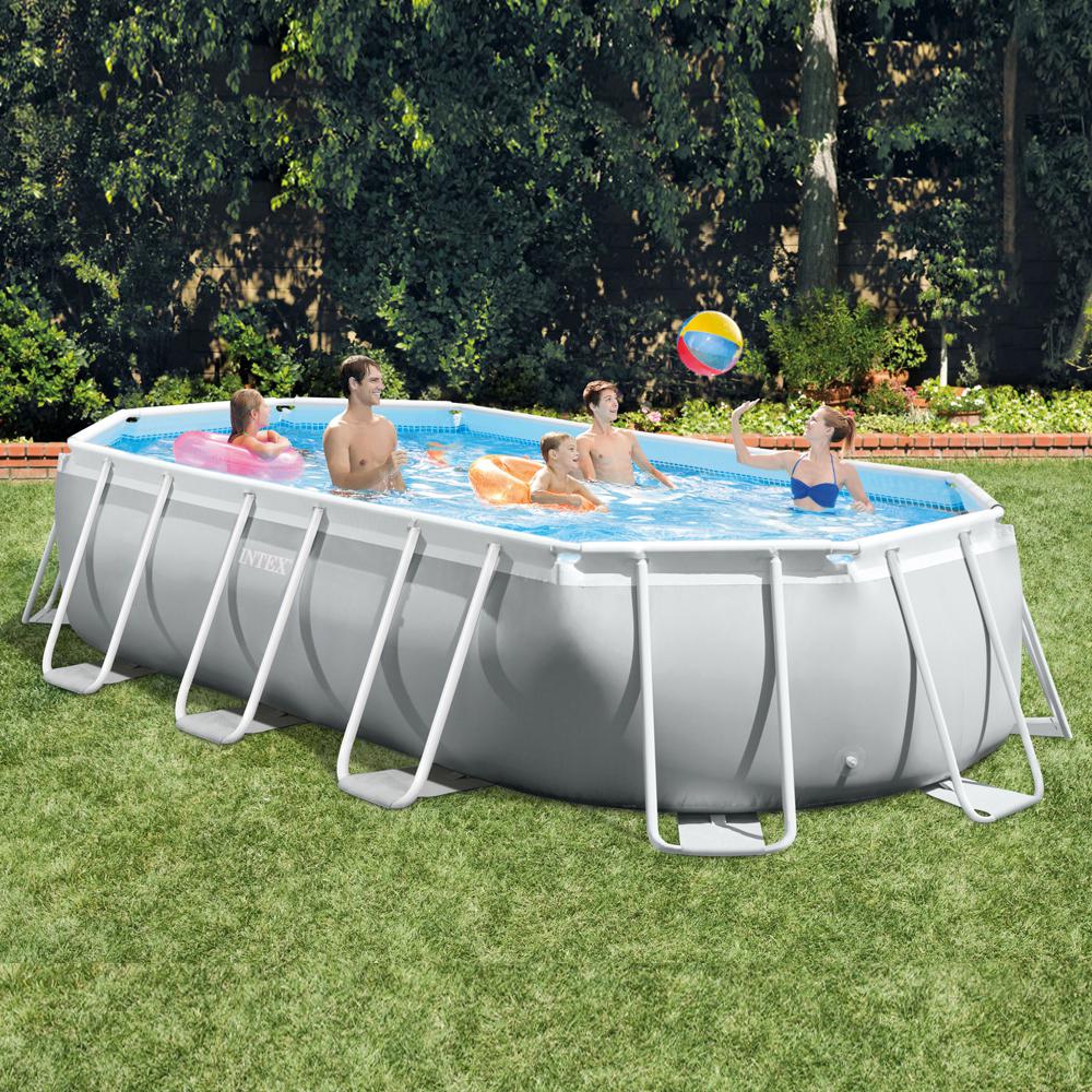 Piscine amovible ovale Intex Prism Frame 503 x 274 x 122 cm avec filtre