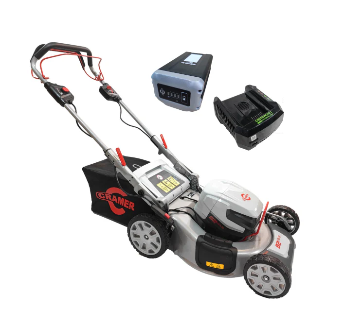 Tondeuse à gazon sans fil Cramer 82LM51SX (2025) avec batterie 6 Ah et chargeur inclus