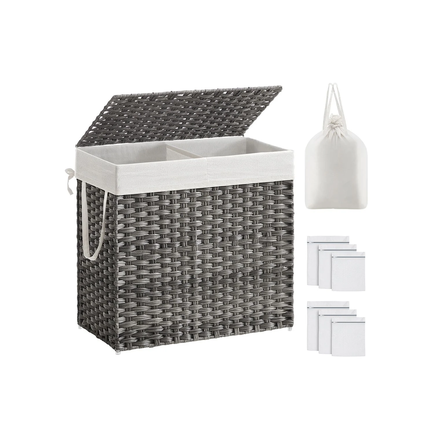 2025 Vasketøjskurv 130 liter med aftagelige poser