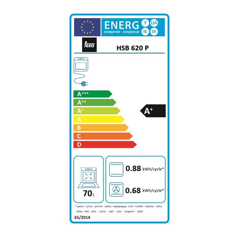 Teka HSB620P Pyrolyseofen 70 l 3552 W A+