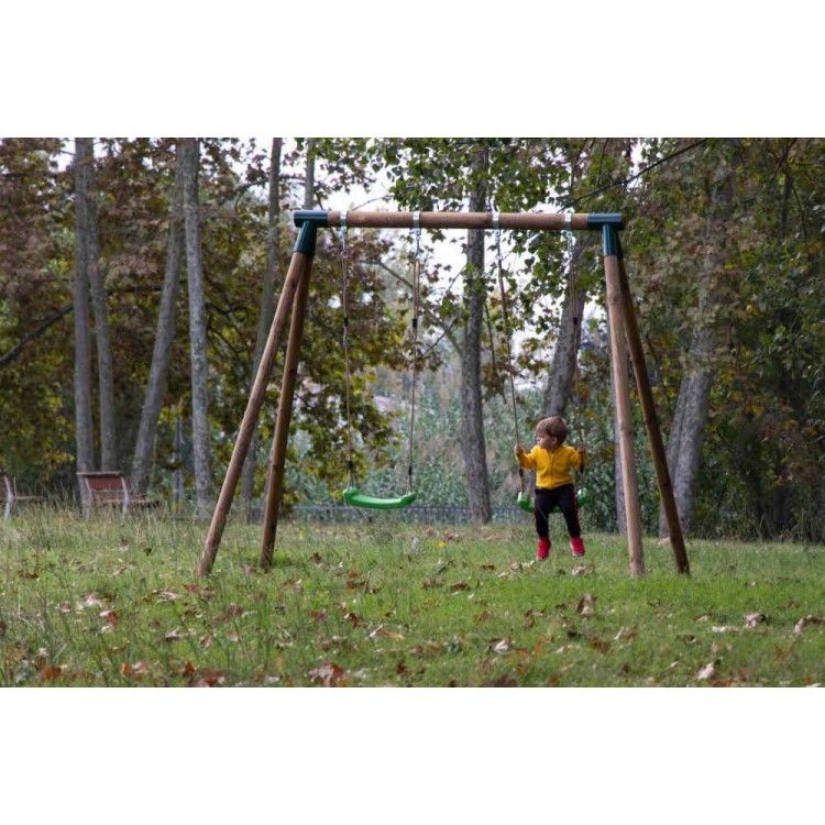 Masgames Kibo XL Runde Doppelschaukel aus Holz