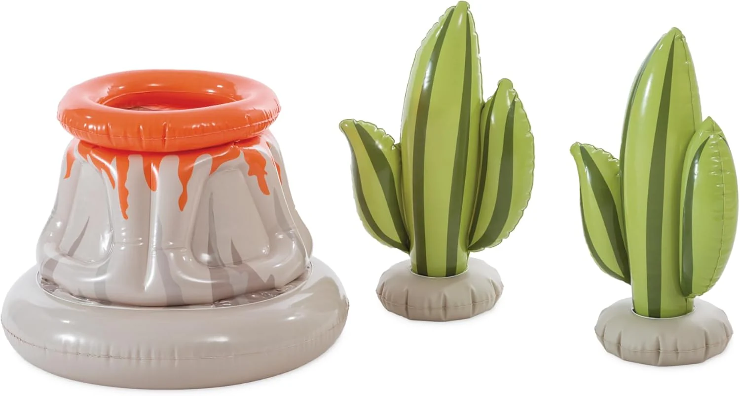 Intex Jungle Adventure Oppusteligt Legeområde – Pool med Rutsjebane og Vandlege til Børn