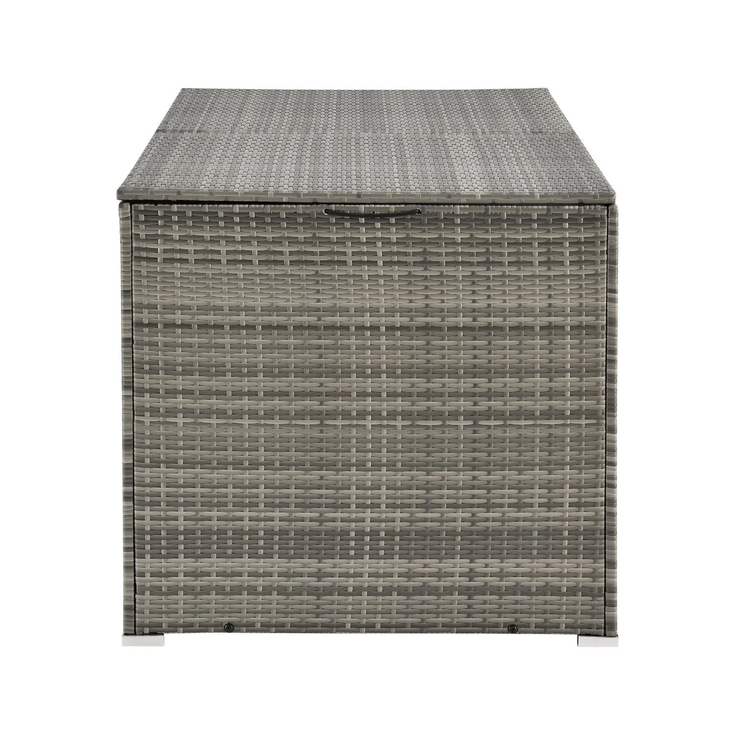 Coffre de rangement de jardin Ikaria 2025 en résine tissée – 950 L avec couvercle et doublure intérieure pour coussins