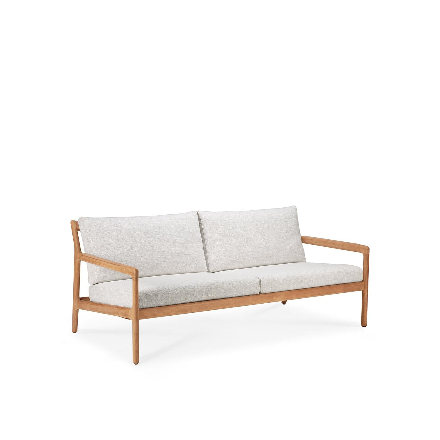 Sofá de exterior Jack de 2 plazas - Teca con blanco roto