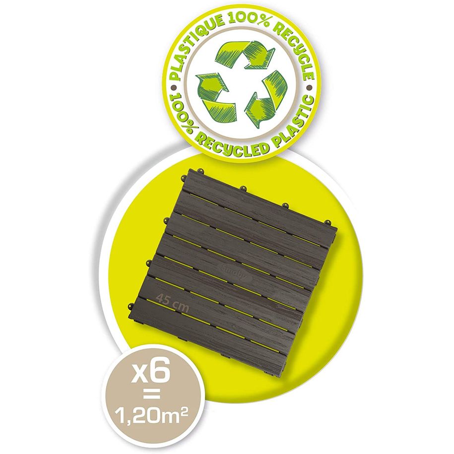 Smoby – Set mit 6 Bodenfliesen 45x45 cm / Artikelnummer 810907