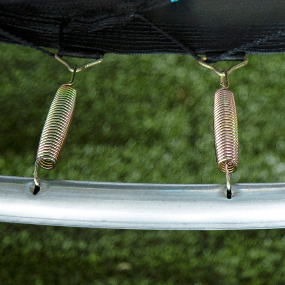 Kindertrampolin, Stahl, max. 50 kg - Aktive. Grün, Schwarz und Blau