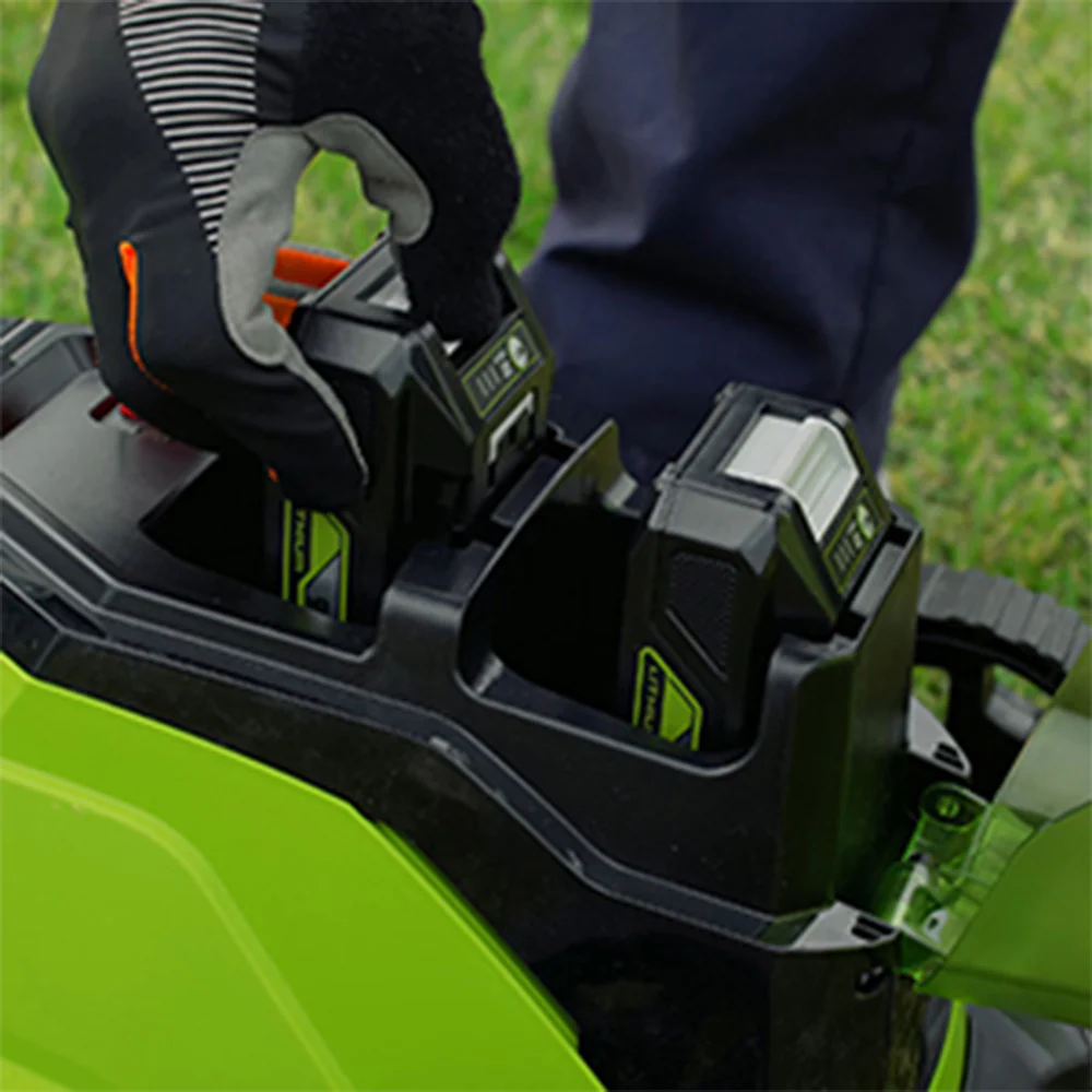 2025 Pakkekombination 24V+24V Plæneklipper 36 cm + Trimmer 33 cm (med 2 x 2 Ah batterier og oplader)