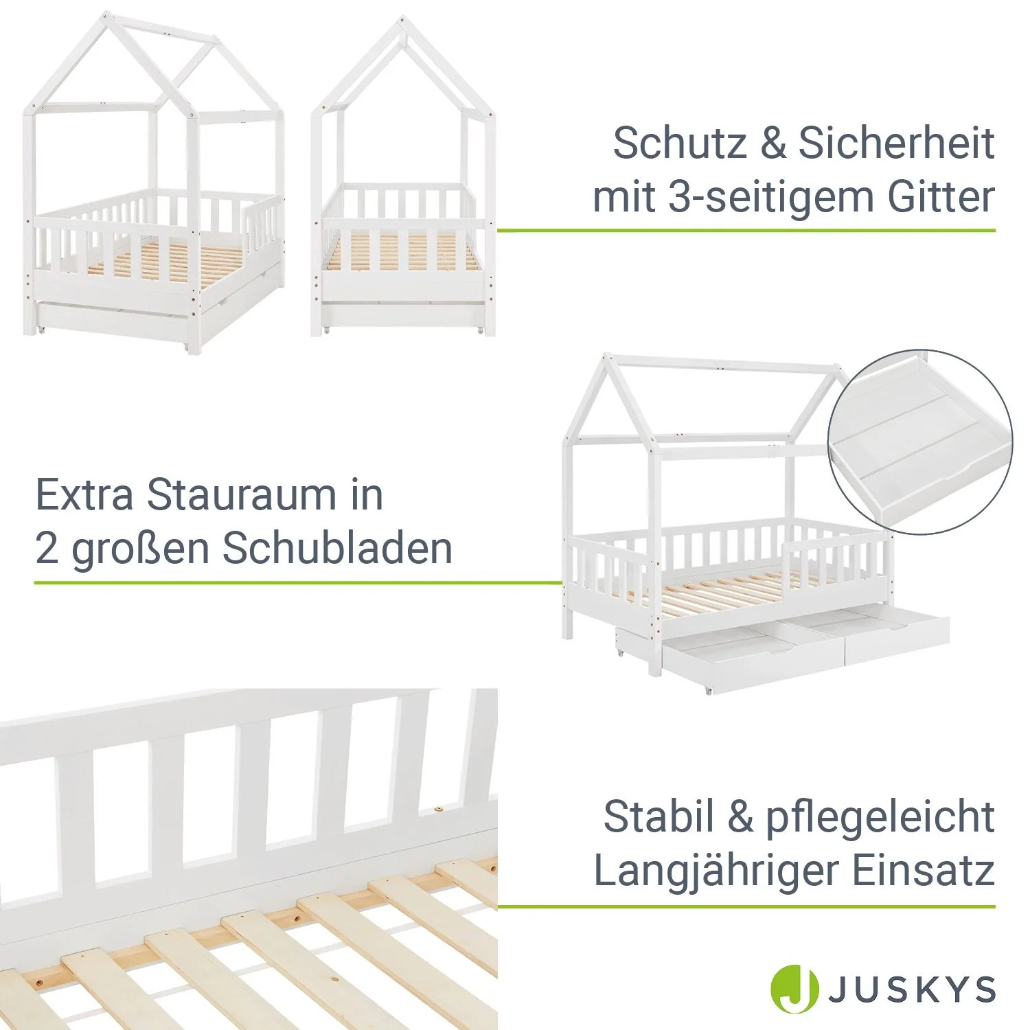 Lit enfant Marli 2025, 90 x 200 cm, avec tiroirs de rangement