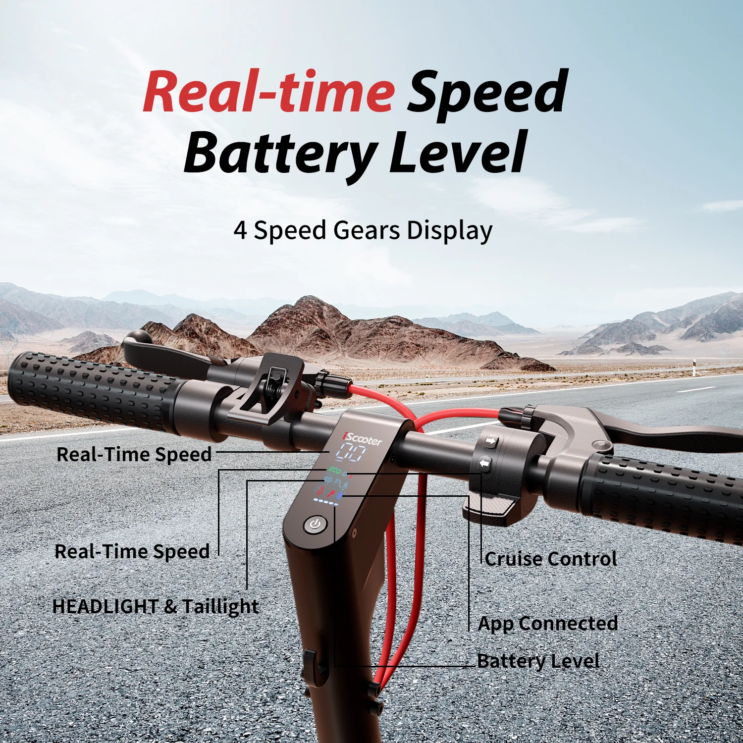 2025 iScooter W8 500W El-scooter med terrængående dæk