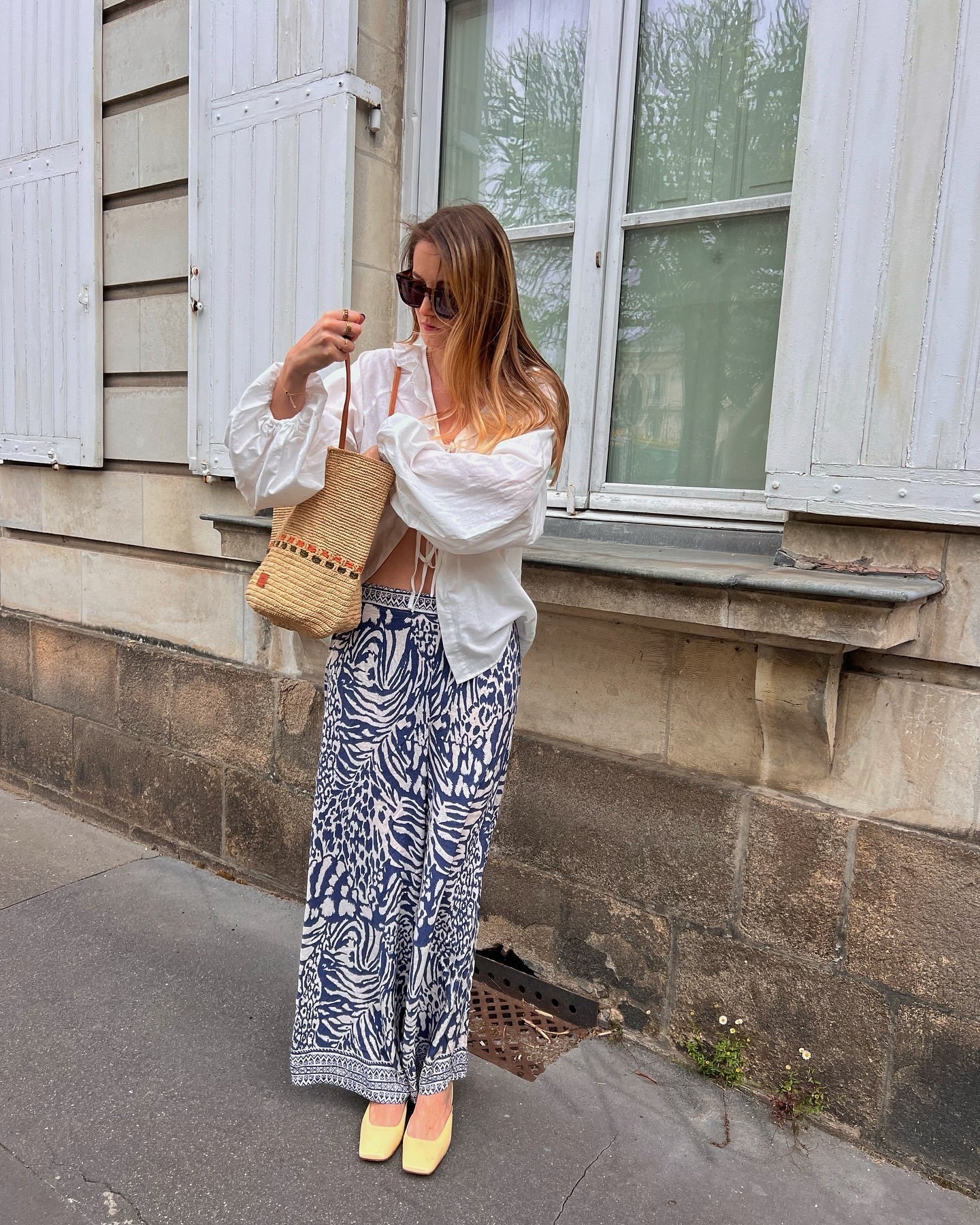 Zola - Handmade Natural Raffia Tote Bag - Pastel Green and Amber