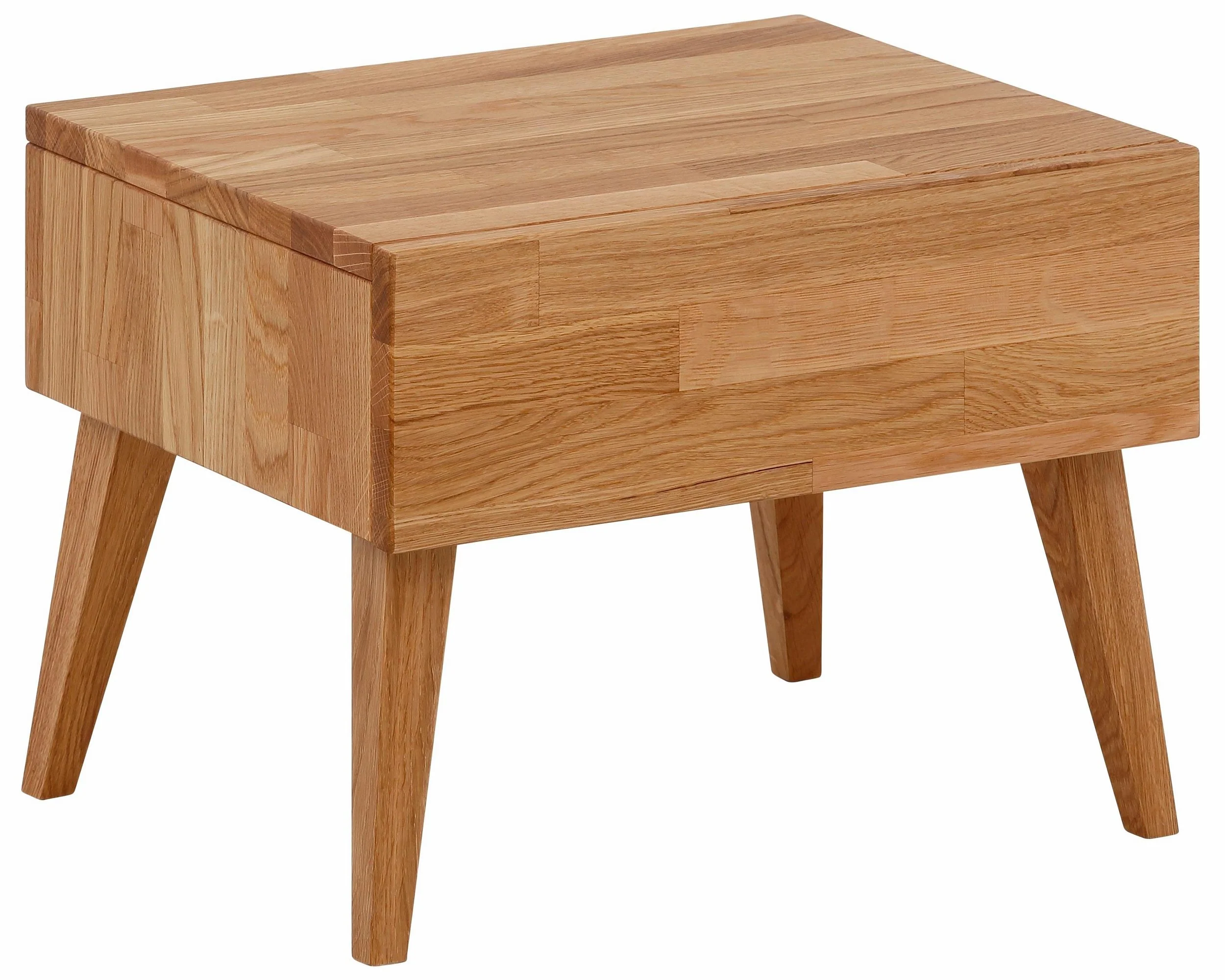 Natali Nachttisch aus Eichenholz, 35 x 35 cm
