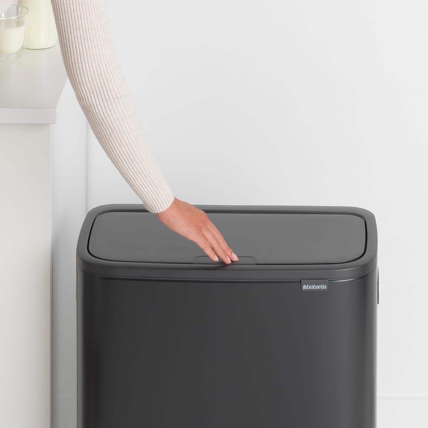 Brabantia Abfalleimer, Stahl matt, Anti-Fingerprint, 2 x 30 l