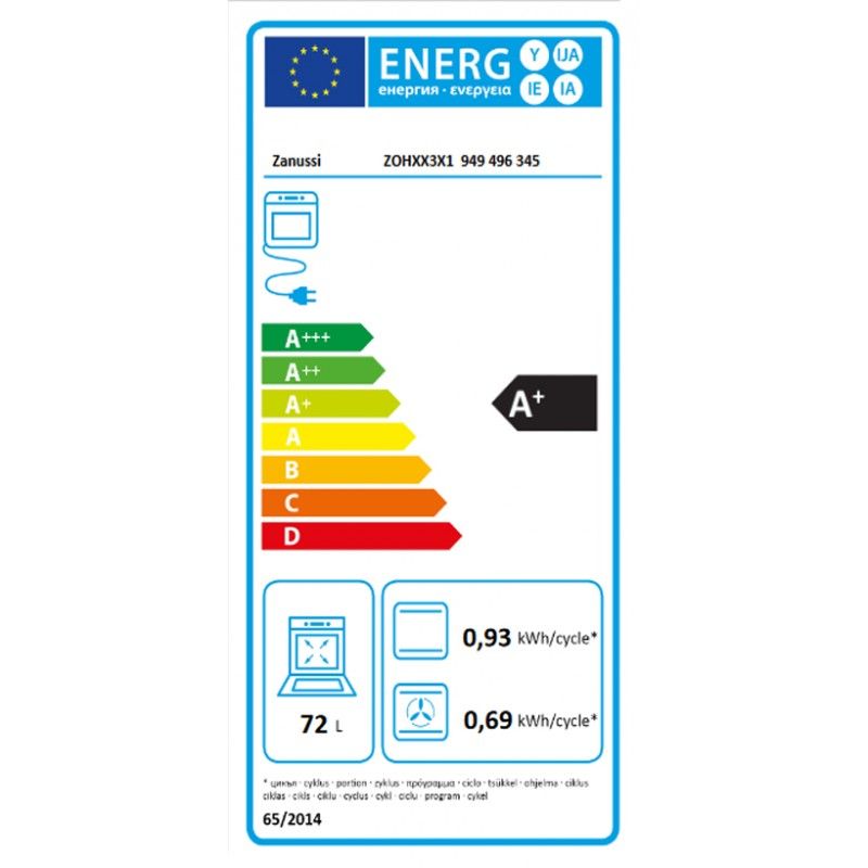 Zanussi Zohxx3x1 Inox Aquaclean Backofen