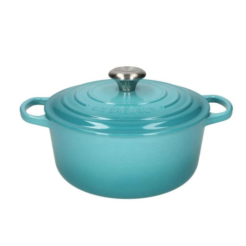 2025 Le Creuset - Signature Rund Gryde/Stegepande Caribisk Blå 20 cm 2,4 l