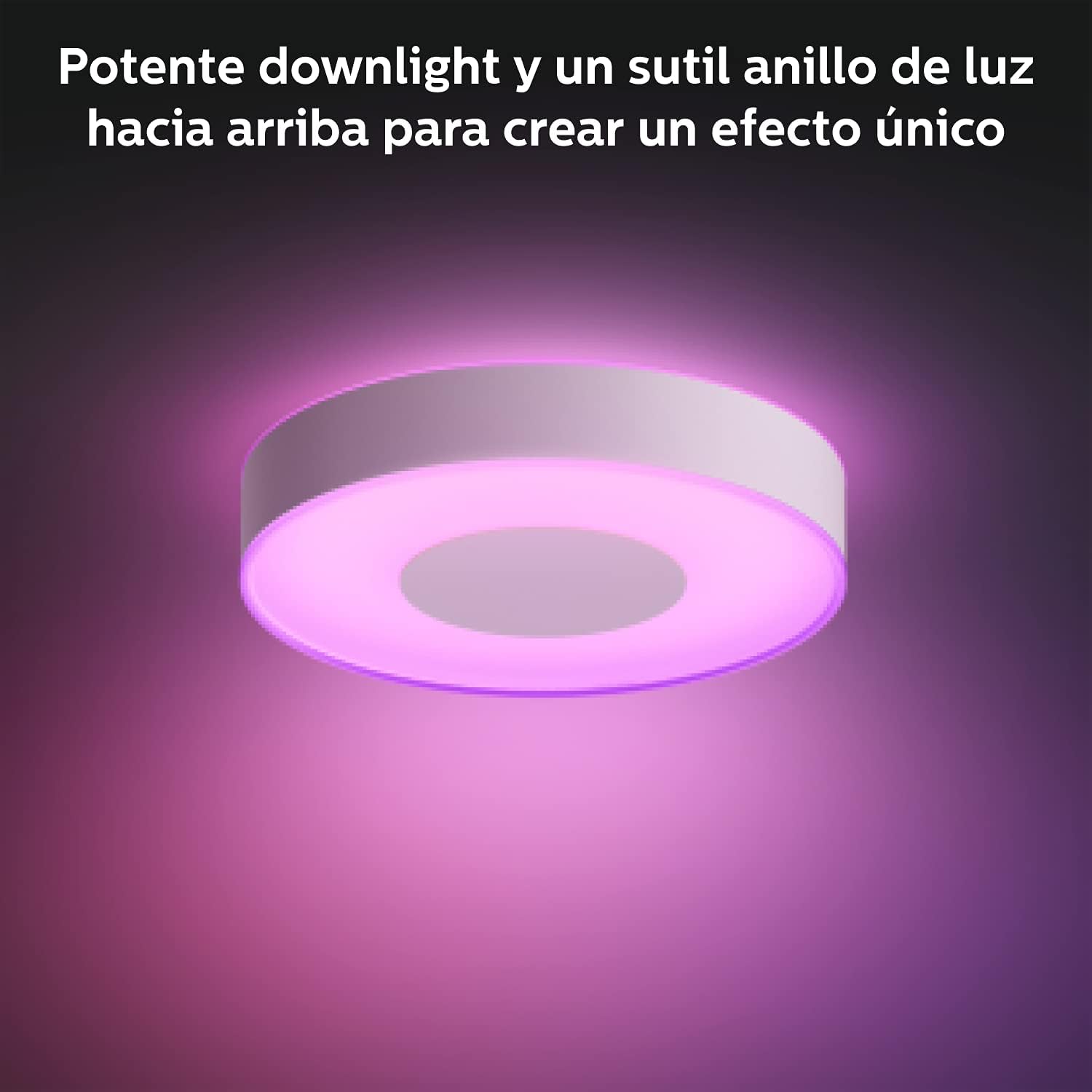 Philips Hue Infuse Smart LED-Deckenleuchte 33 W – 2100 Lumen, Weiß, kompatibel mit Alexa und Google Home, Durchmesser 38 cm