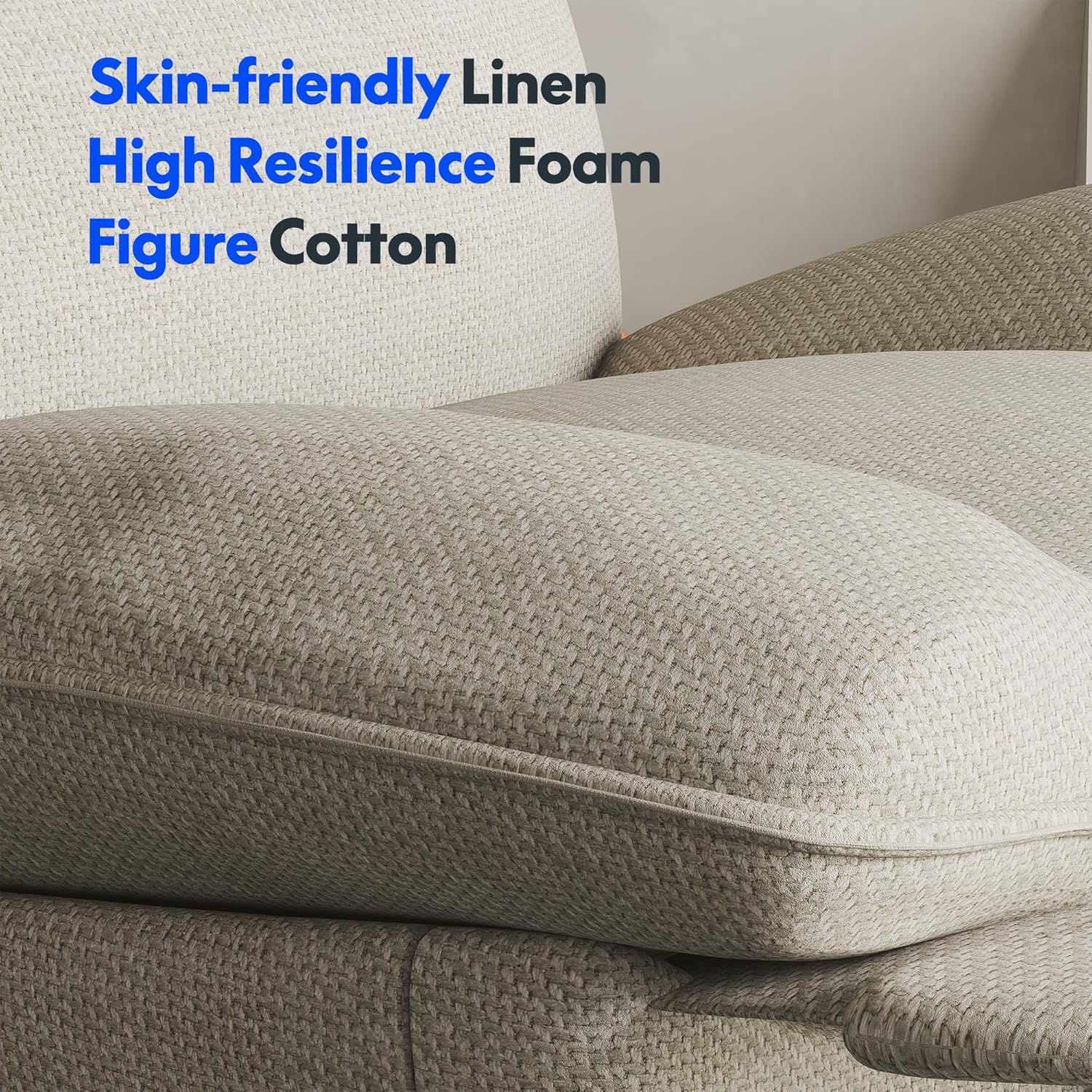 FLEXISPOT XC6 Relaxsessel, Drehsofa mit Wippfunktion, TV-Sessel mit verstellbarer Rückenlehne, Liegesessel für Schlafzimmer, Wohnzimmer und Heimkino (Beige)