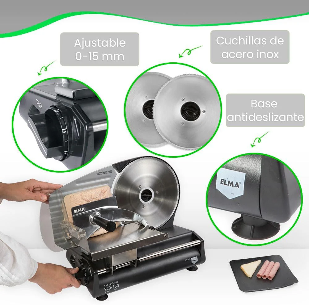 Trancheuse à viande professionnelle haut de gamme 2025, modèle CFD220 XL