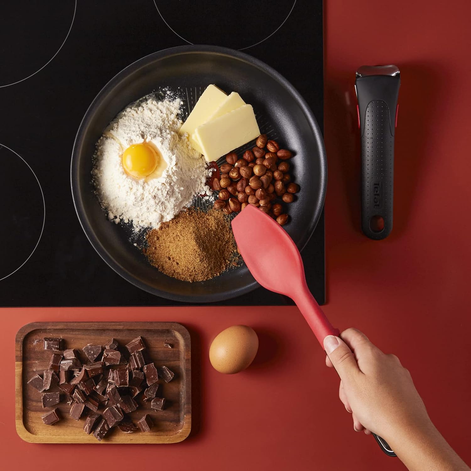 Tefal Ingenio Unlimited On – 3er-Set Töpfe (16/18/20 cm) + abnehmbarer Griff | Induktionsgeeignet, antihaftbeschichtet, mit Titanbeschichtung, Thermo-Signal, PFOA-frei, spülmaschinen- und ofenfest