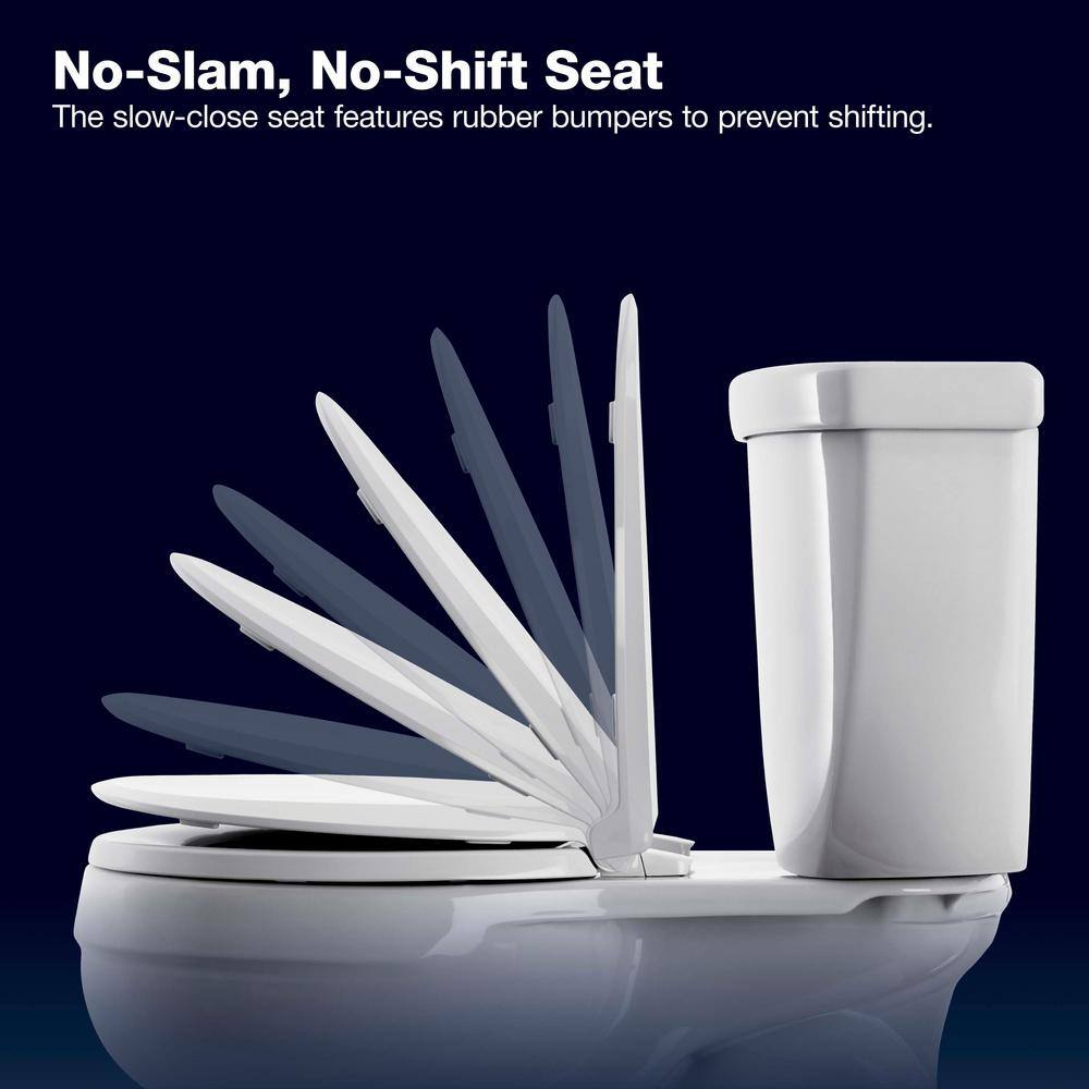 KOHLER Ekstra højt Highline Arc todelt toilet med enkelt skyl, 1,28 GPF. Aflangt. Hvidt (sæde inkluderet)