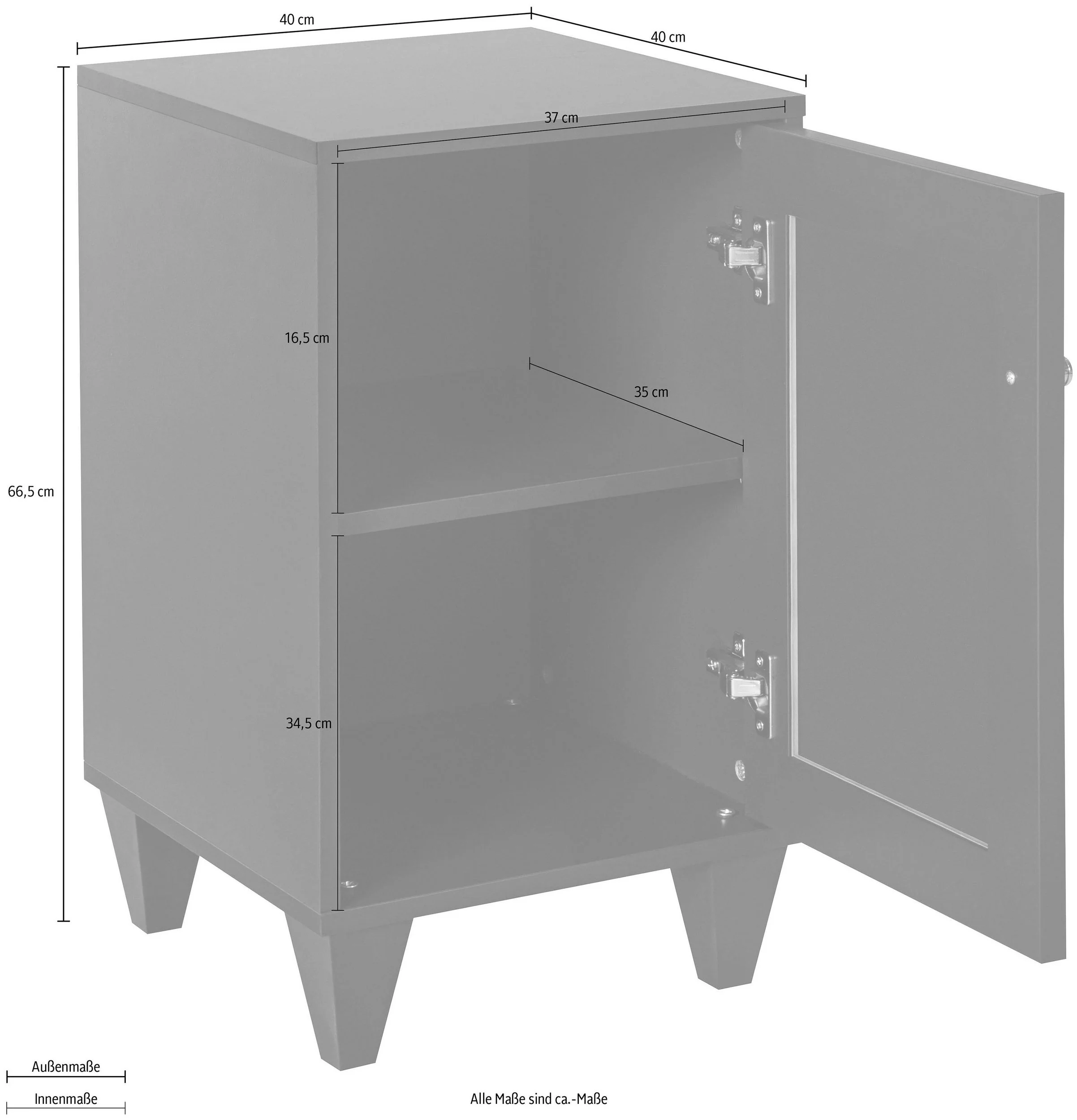 Jessica Leonique Nachttisch, Anthrazit
