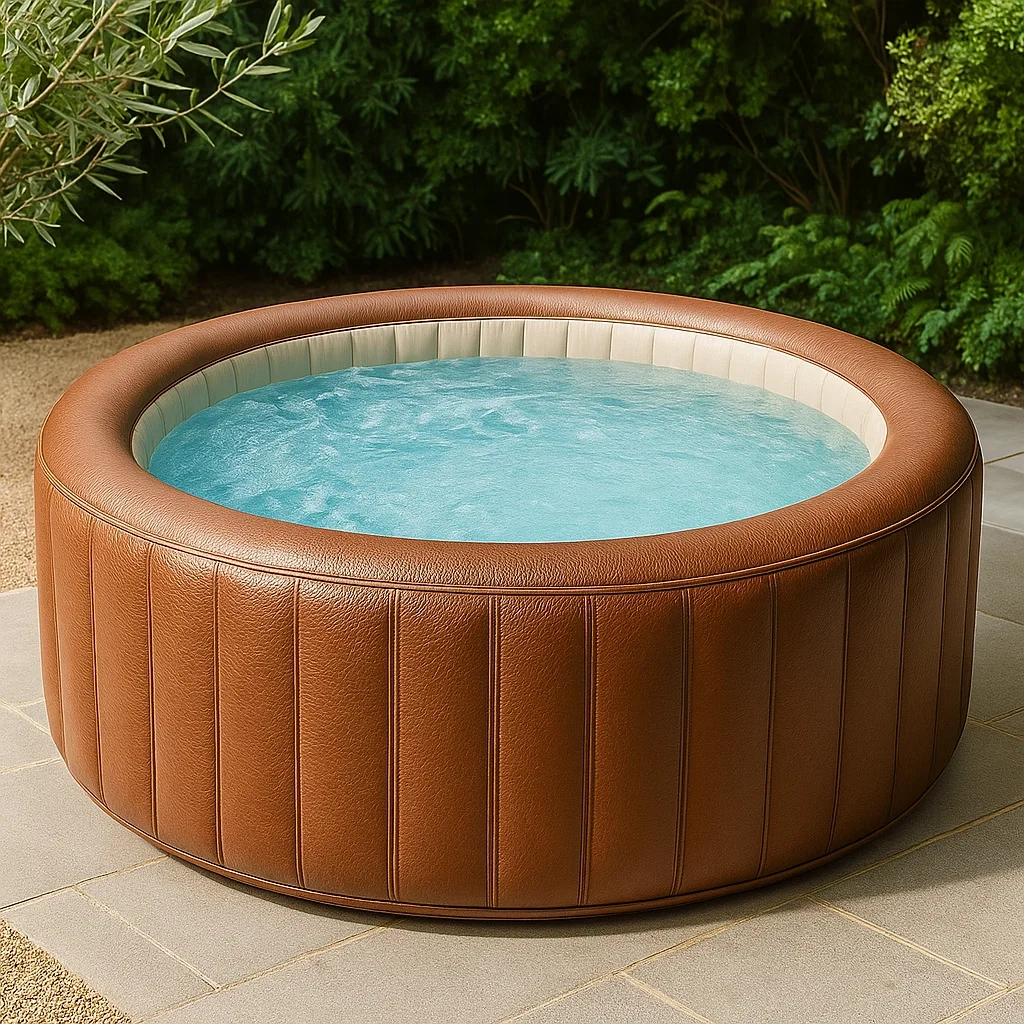Spa gonflable rond marron 180 x 180 x 71 cm pour 4 personnes jqXURXm365ch